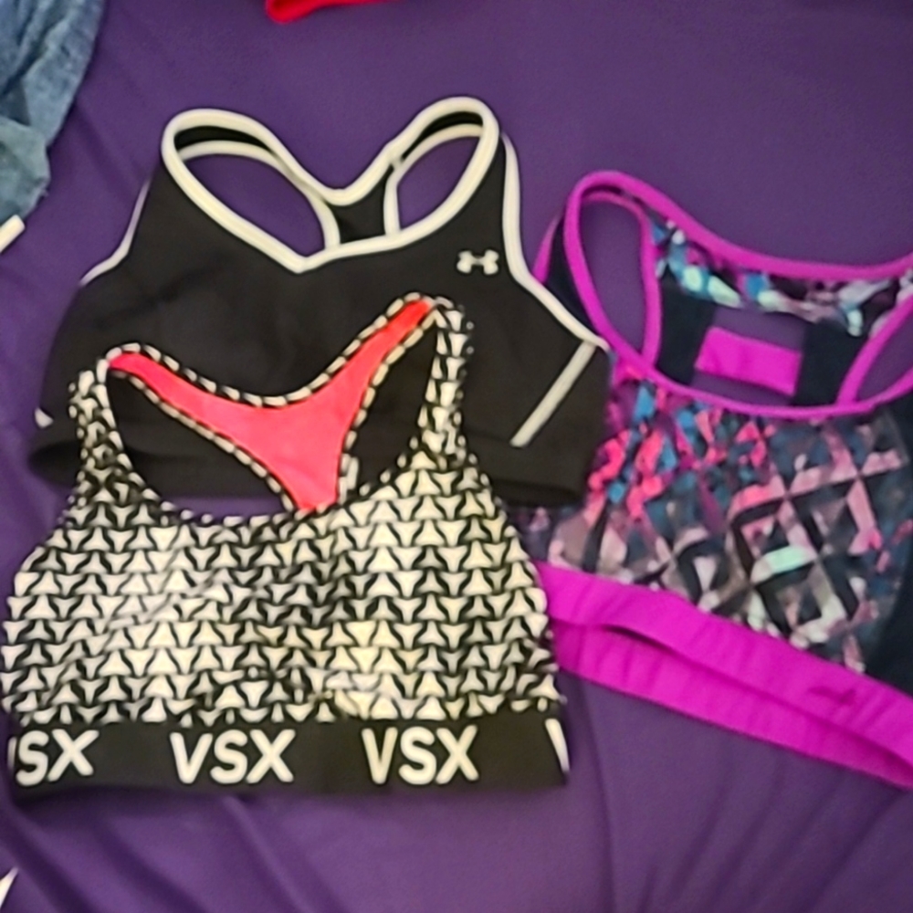 3 sports Bras L VSX, Avia,Under Armour